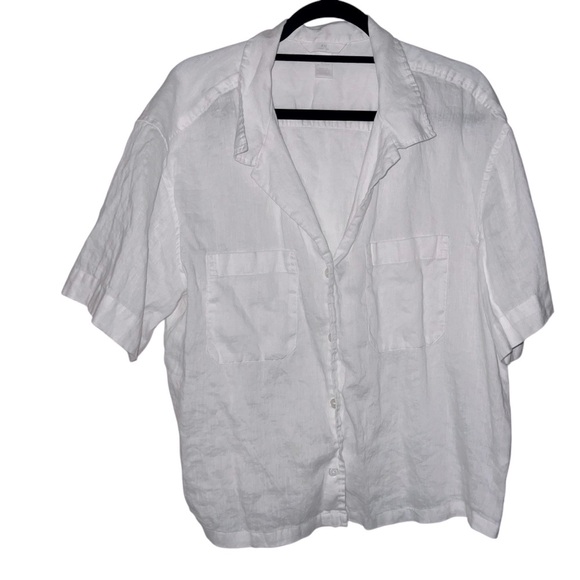H&M White Button Down Shirt with Classic Design - Picture 1 of 11